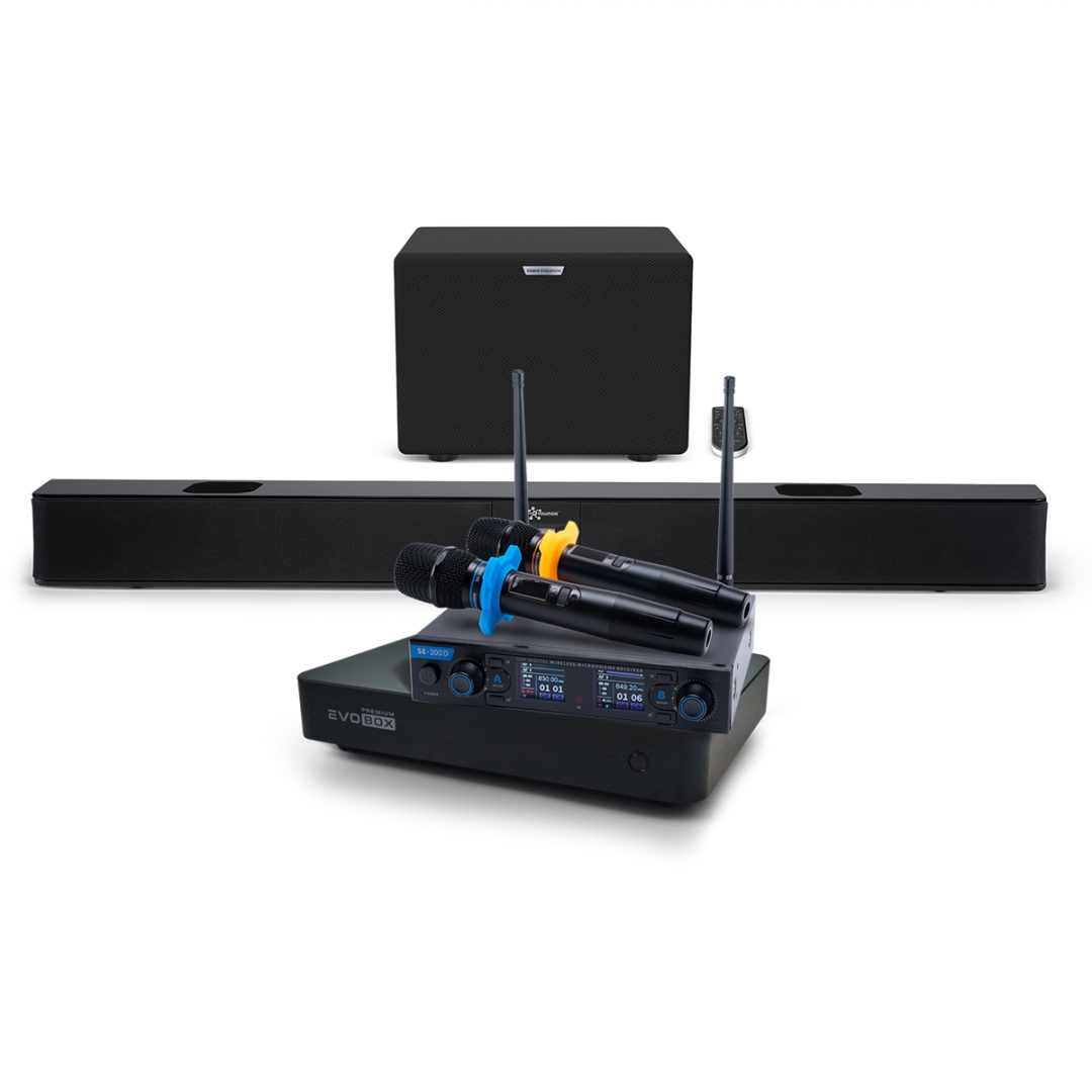Hi-End караоке-система EVOBOX Premium + EvoSoundBar (саундбар с караоке) в Тайшете