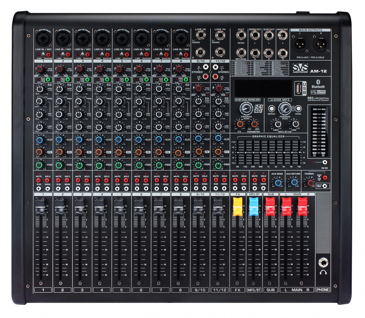 SVS Audiotechnik mixers AM-12 Микшерный пульт аналоговый, 12-канальный в Тайшете